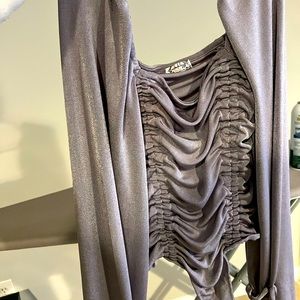 Meant to be free people body suit- lavender size xs